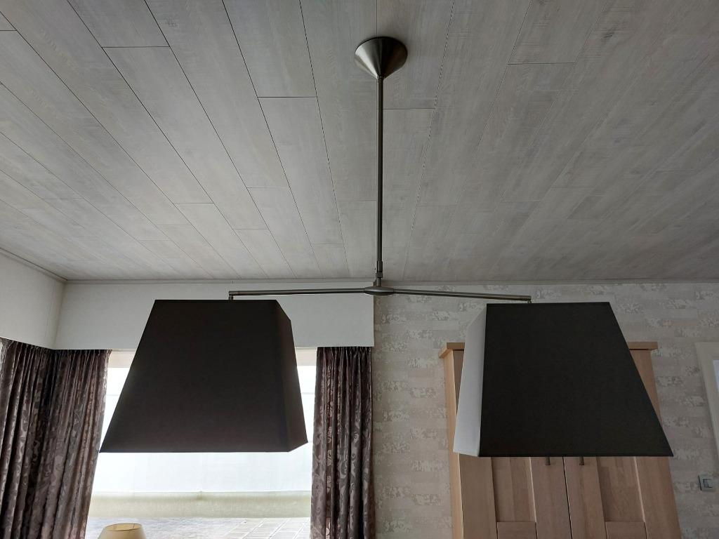 Moderne luster, Huis en Inrichting, Lampen | Hanglampen, Zo goed als nieuw, Ophalen
