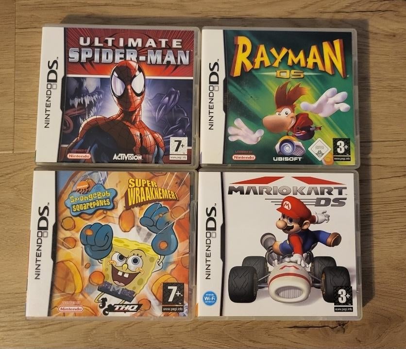 Mario Kart DS, Rayman DS, Ultimate Spiderman, Spongebob, Games en Spelcomputers, Games | Nintendo DS, Ophalen