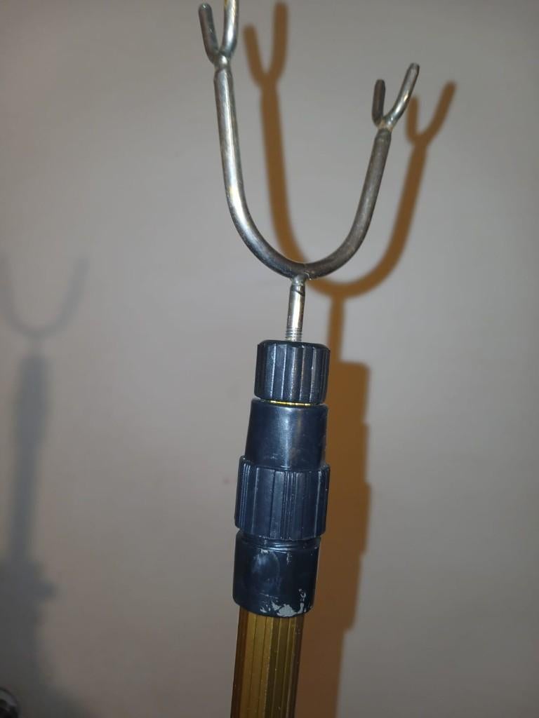 Fourche à linge extensible tube doré & acier chromé (Neuf), Enlèvement ou Envoi, Neuf