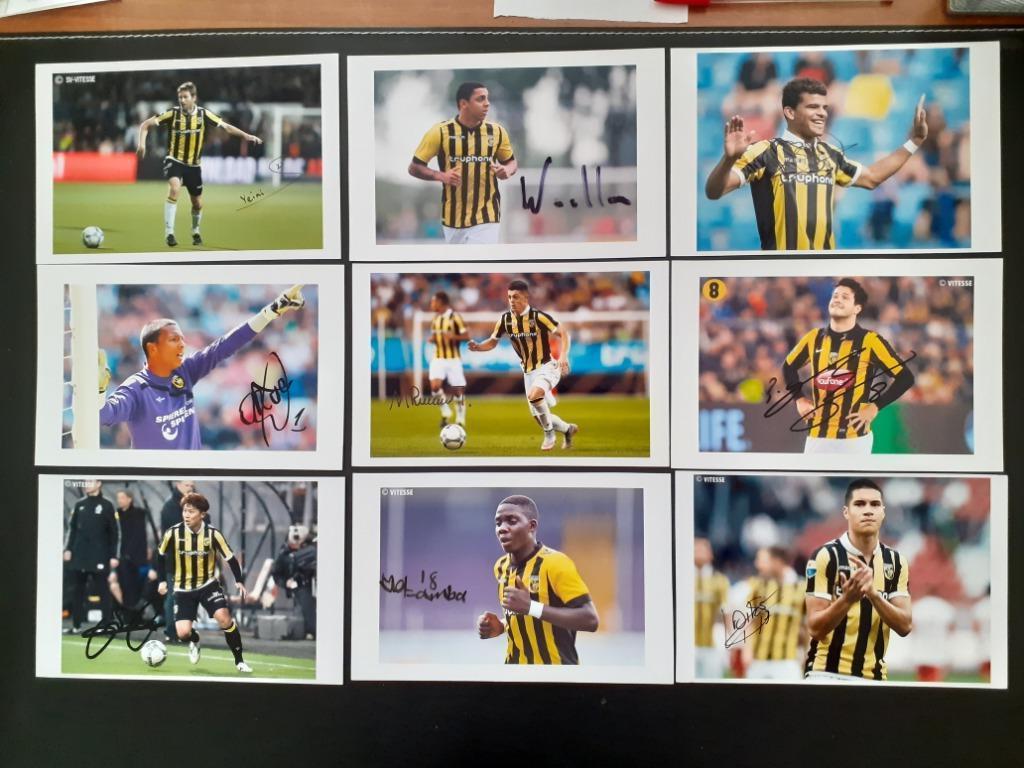 14 getekende foto's Vitesse Arnhem, Enlèvement ou Envoi, Comme neuf, Cartes de joueur