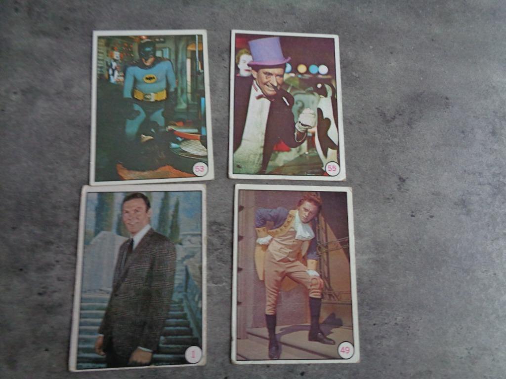 Cartes BATMAN BAT LAFFS années 60 Topps 4x Adam West, Envoi