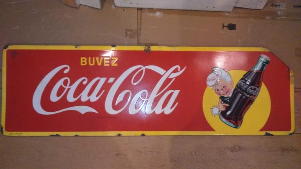 Echange diverses plaques émaillées contre AJJA  & BELGA, Collections, Enlèvement ou Envoi, Utilisé, Panneau publicitaire
