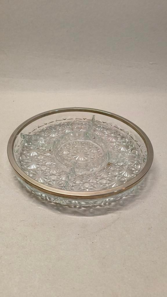 Plat apéro verre et métal., Enlèvement ou Envoi
