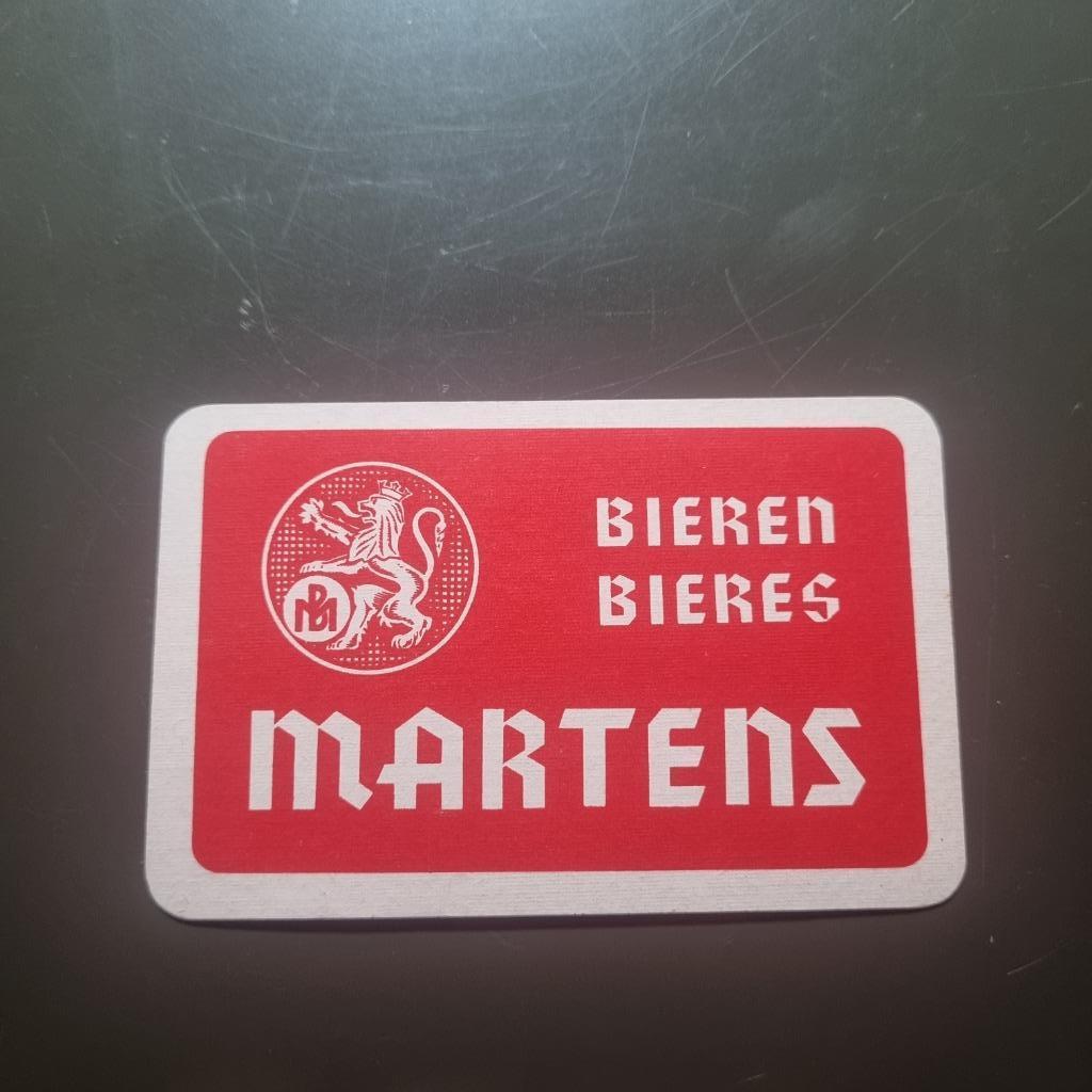 Carte de jeu Martens, Verzamelen, Biermerken, Ophalen of Verzenden, Gebruikt, Overige typen, Overige merken