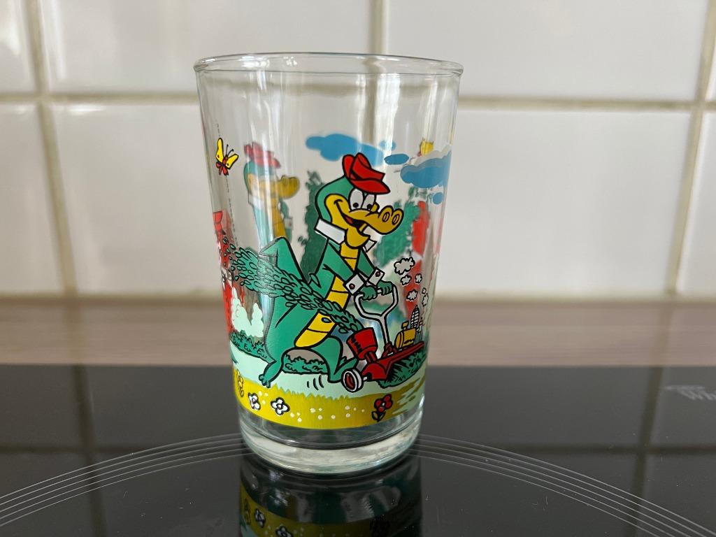 Verre à moutarde Wally Gator - Hanna Barbera 1984, Enlèvement ou Envoi, Utilisé, Verre à eau