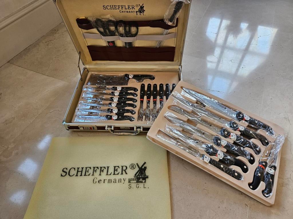 Nieuwe koffer messen set Scheffler Germany, Ophalen of Verzenden