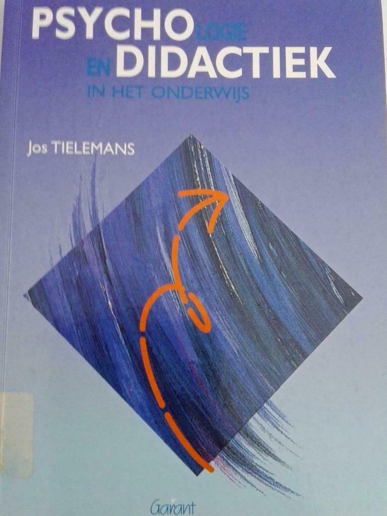 Psychologie en didactiek in het onderwijs Jos Tielemans, Livres, Psychologie, Enlèvement ou Envoi, Comme neuf, Psychologie cognitive