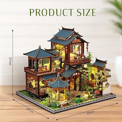 Miniatuur poppenhuis met ledlicht | GRATIS LEVERING, Poppenhuis, -, Verzenden, -