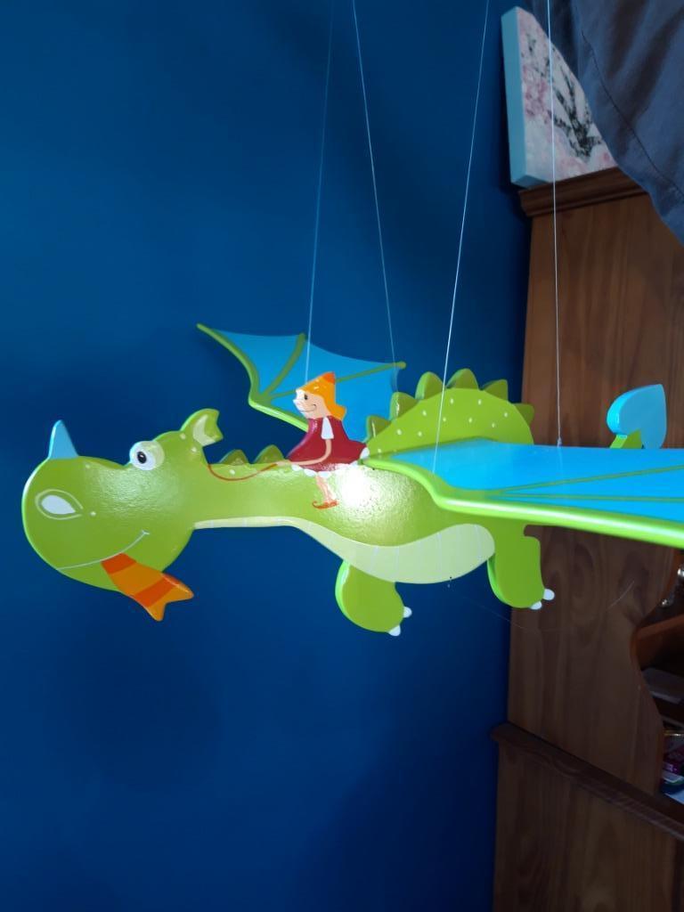 Mobile volant en bois Humphrey le dragon, Ophalen, Zo goed als nieuw, Wanddecoratie