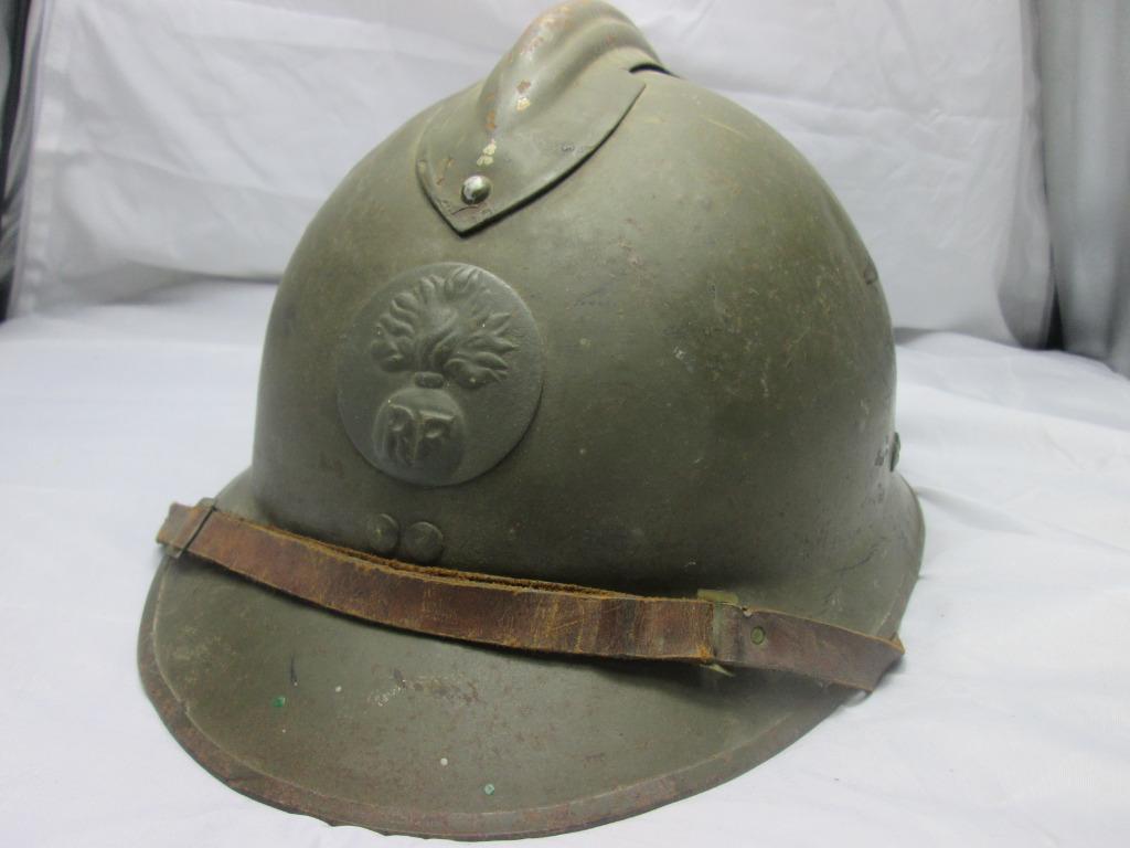Franse helm mode l1926 met infanterie embleem., Ophalen of Verzenden