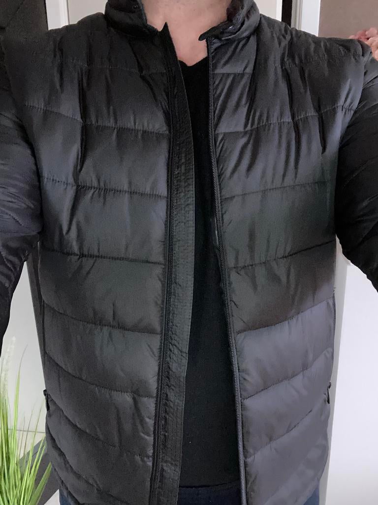 Heren jas donsjas zara men tussenseizoen, Kleding | Heren, Jassen | Winter, Verzenden, Zo goed als nieuw, Maat 52/54 (L), Zwart
