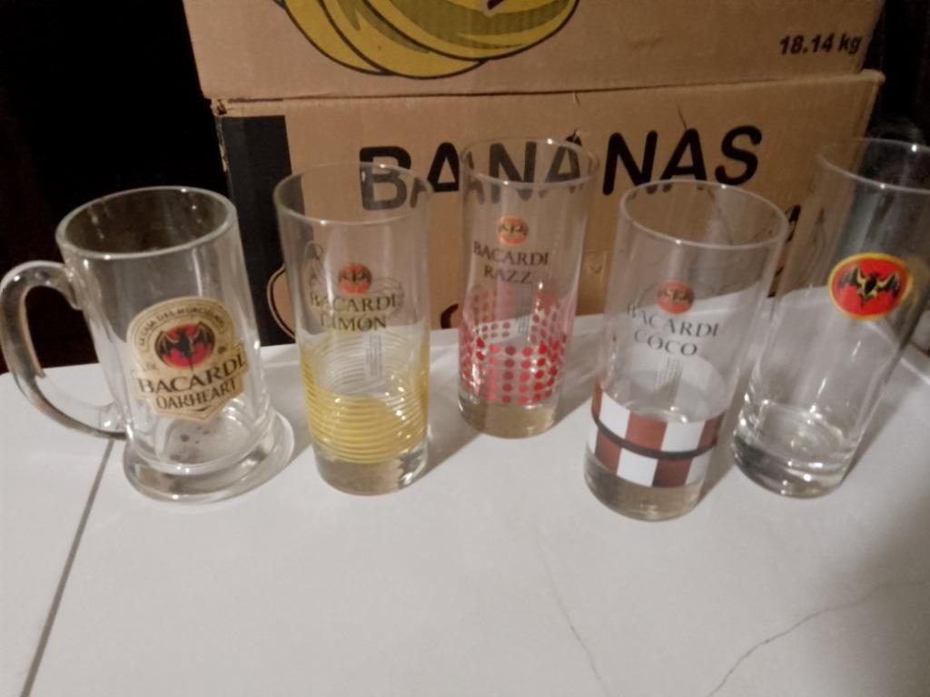 Glazen Bacardi, Ophalen of Verzenden