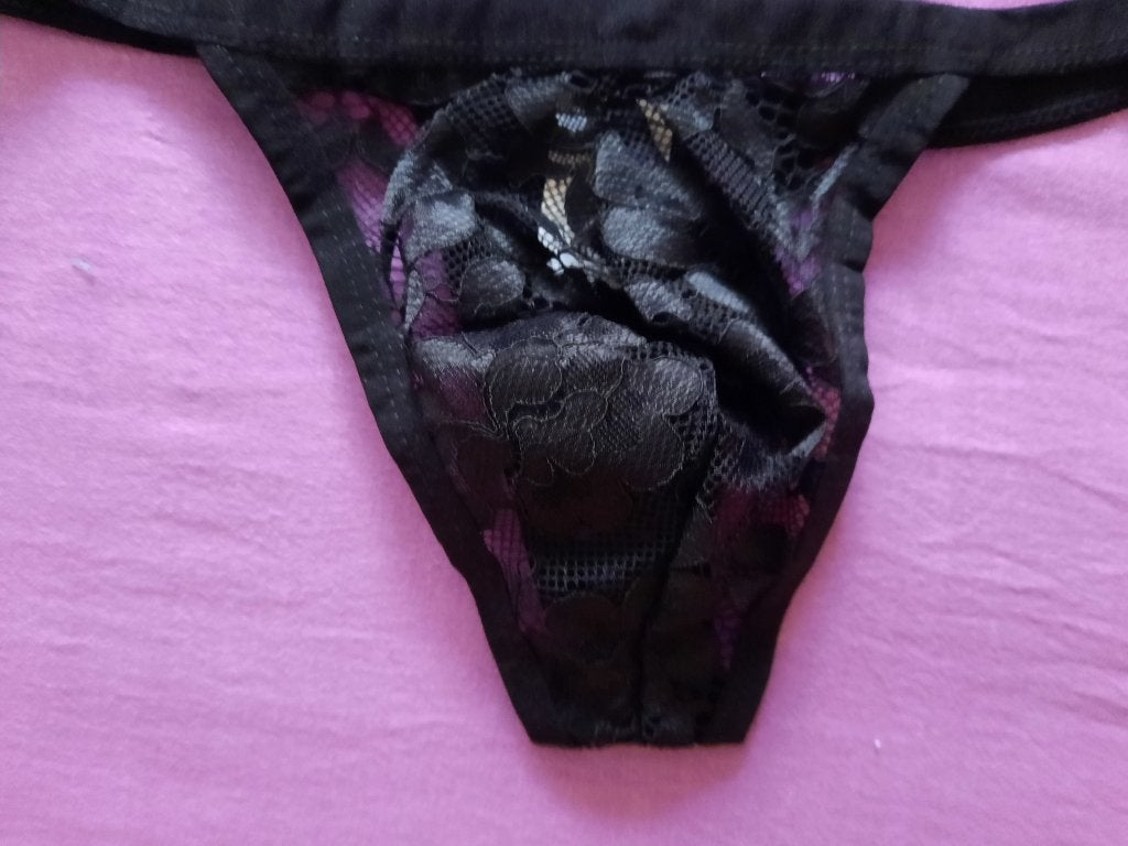string noir avec tissu en dentelle florale, Vêtements | Hommes, Sous-vêtements, Enlèvement ou Envoi, Noir, Geen merk, Slip