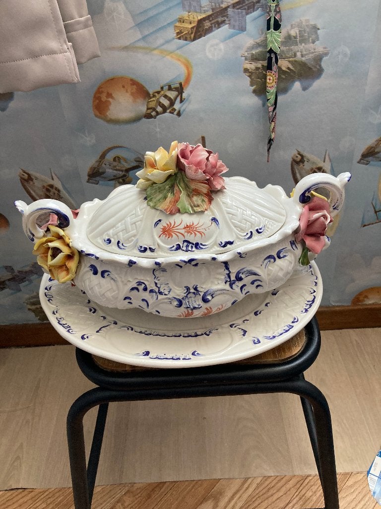 soupiere ovale, Antiquités & Art, Antiquités | Céramique & Poterie, Enlèvement