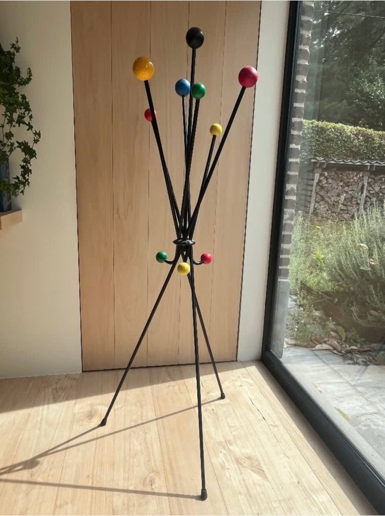 Kapstok Roger Feraud, Enlèvement, Utilisé, Métal, Portemanteau sur pied