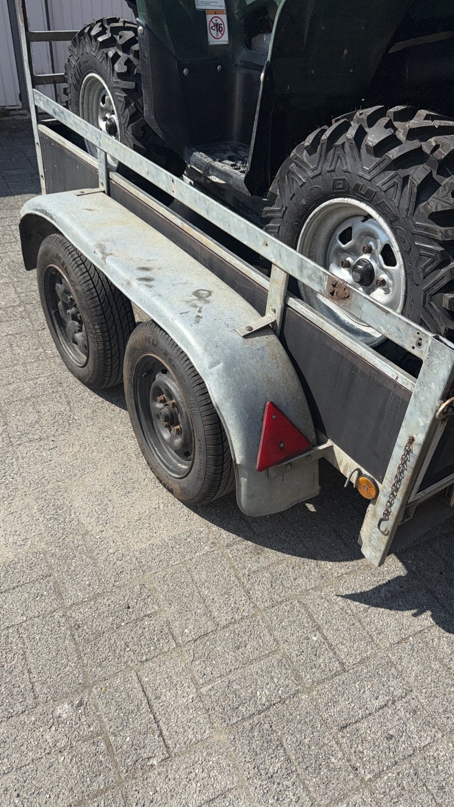 REMORUQE DOUBLE ESSIEU 2M SUR 1m20 BOIS NEUF 850€!, Enlèvement, Comme neuf