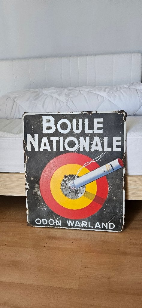 Bord Boule Nationale, Ophalen, Gebruikt, Reclamebord