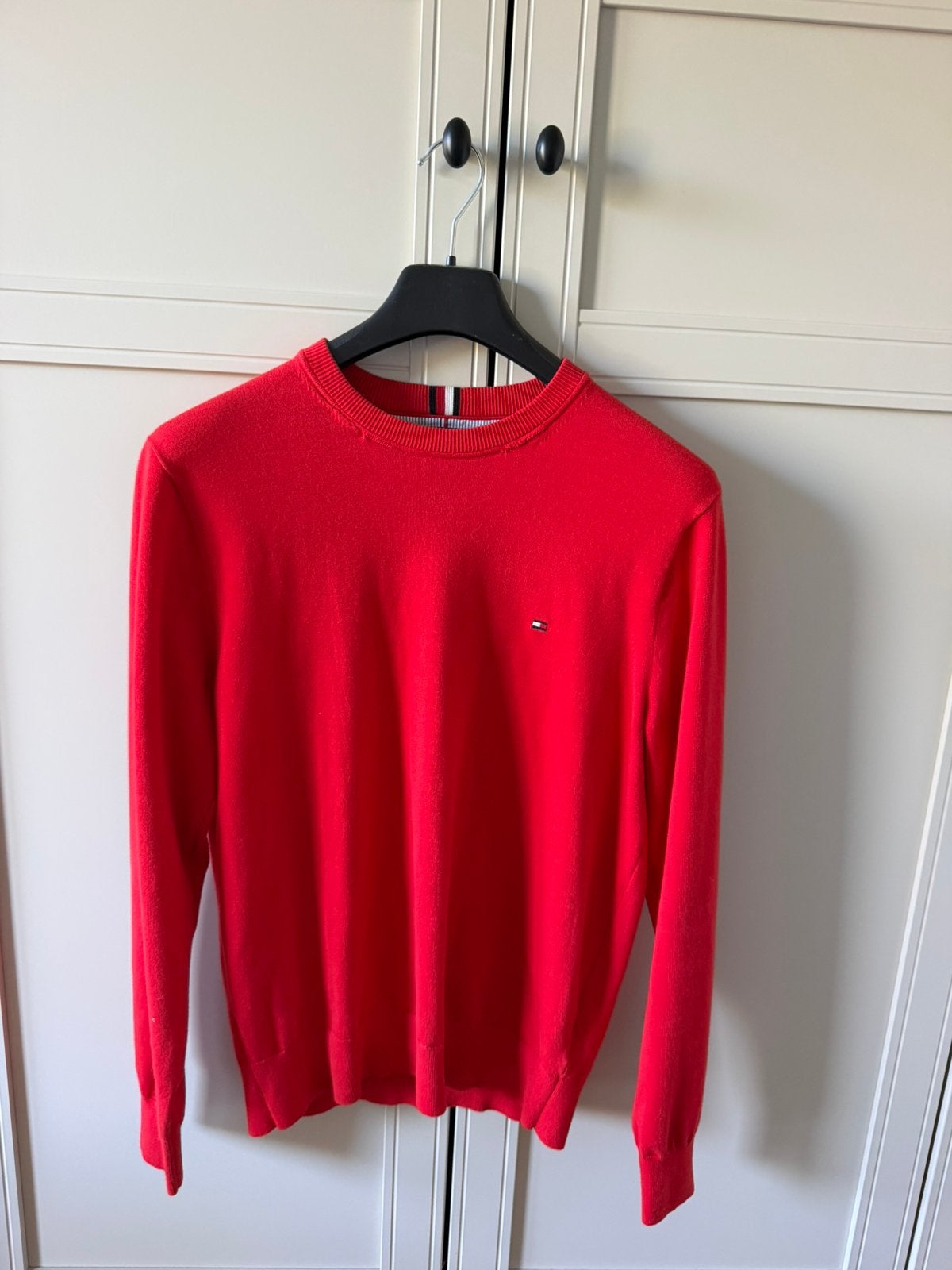 Tommy Hilfiger trui (rood en groen), Ophalen of Verzenden, Zo goed als nieuw, Maat 38/40 (M)