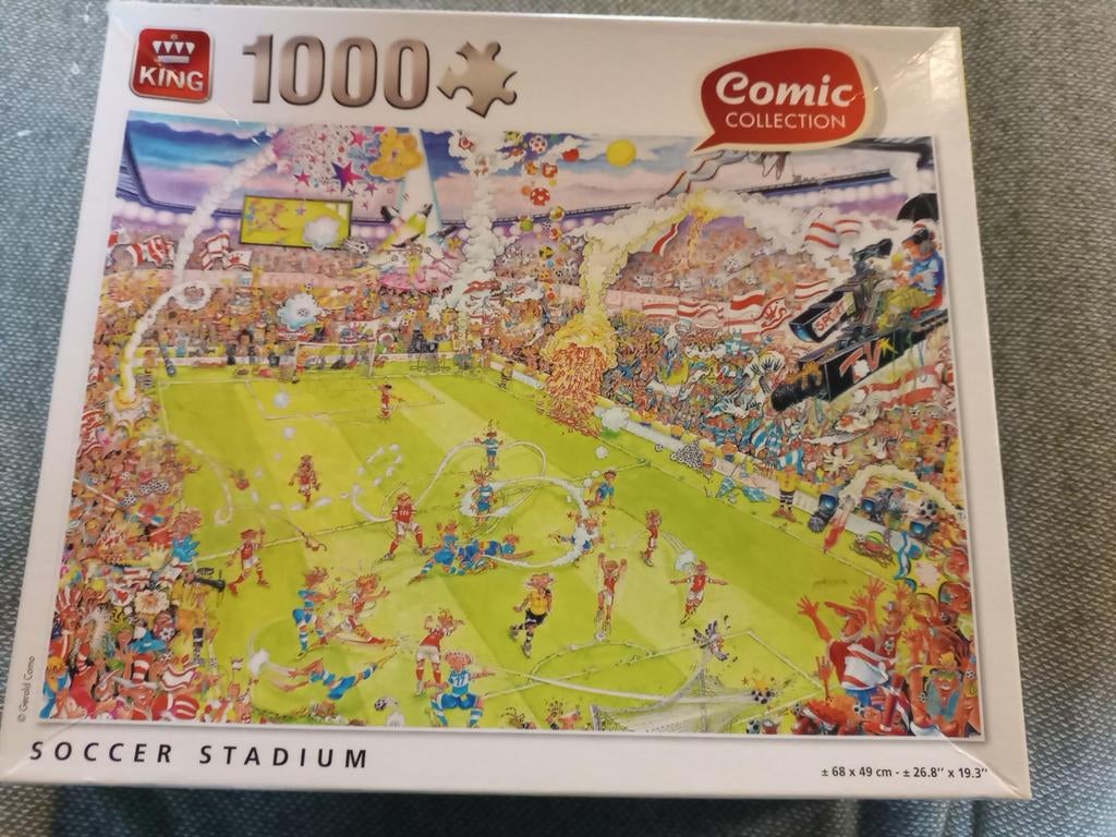 Puzzel soccer stadium, Ophalen