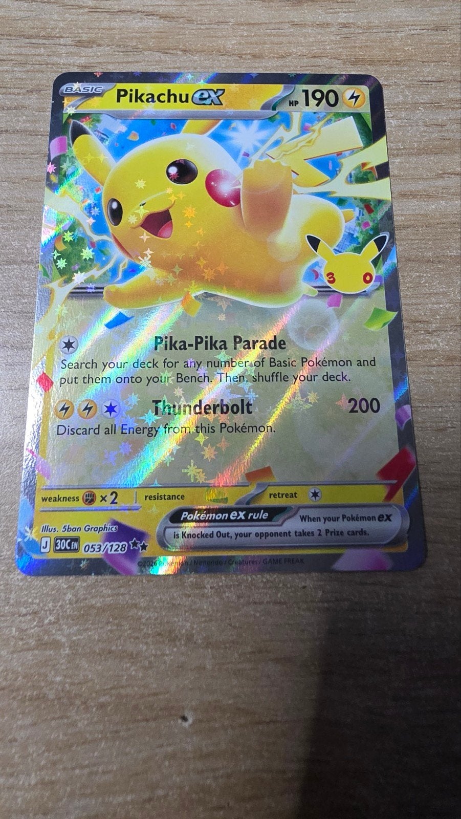 Pikachu ex 053/128 Dual Rare, Ophalen