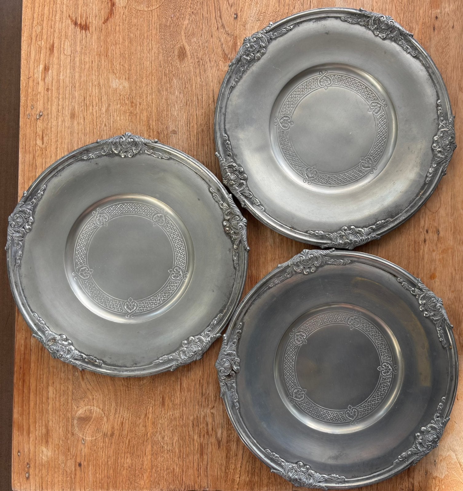 6 grote schalen van 94% tin, Antiek en Kunst, Ophalen of Verzenden