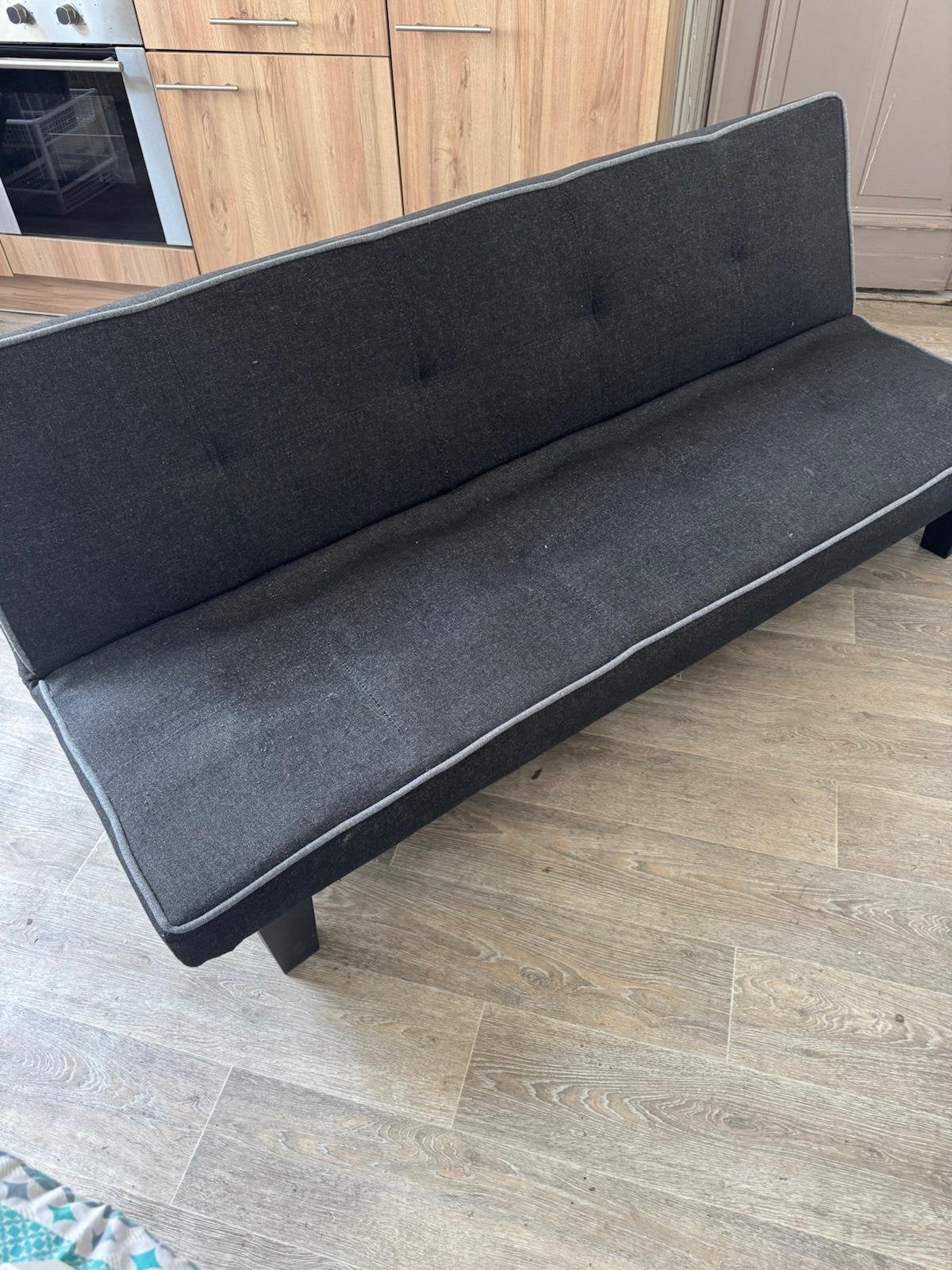 2 Comfortabele Donkergrijze Slaapbank / Slaapzetel, Maison & Meubles, Enlèvement, Utilisé