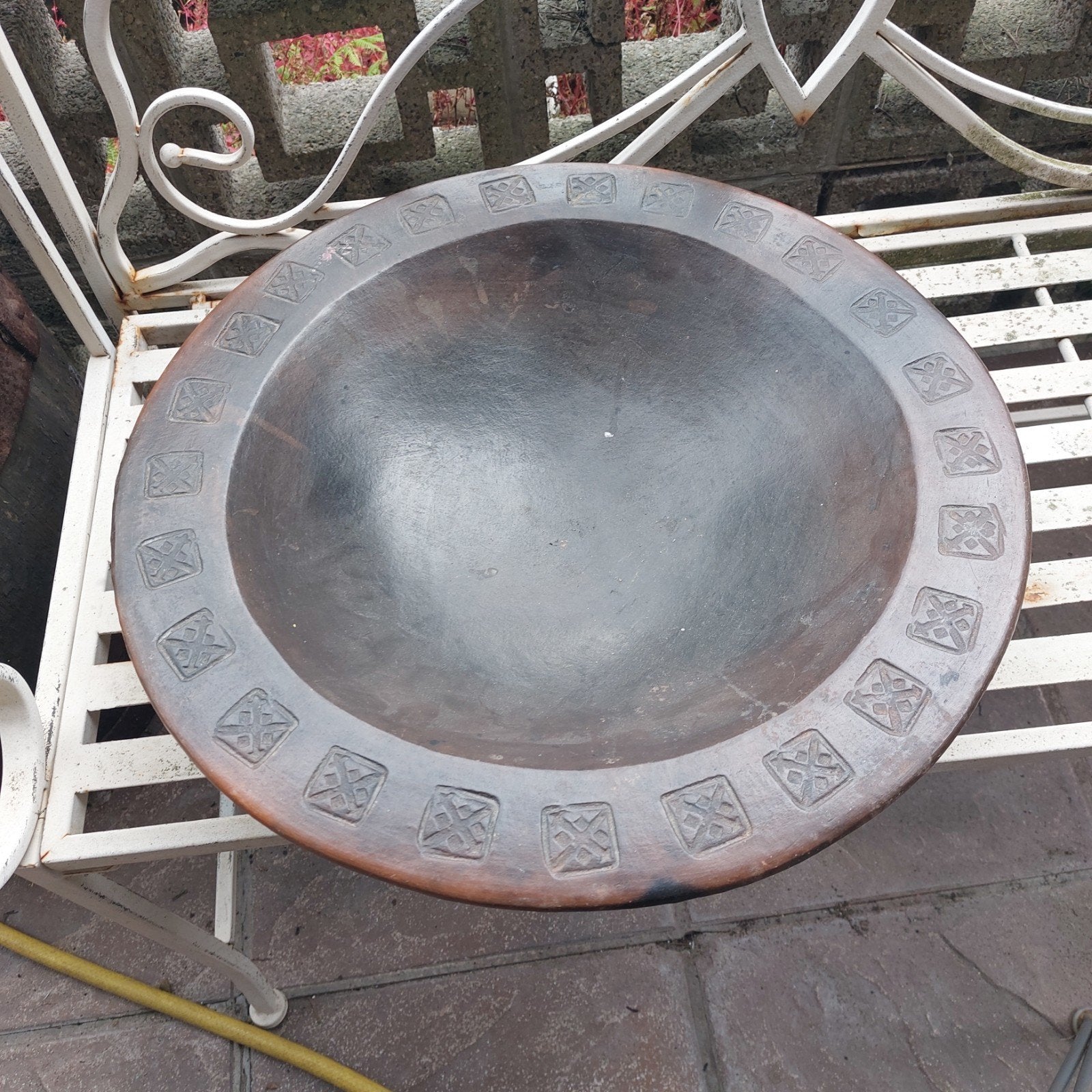 Mooie antieke schotel in terracotta, Antiek en Kunst, Ophalen