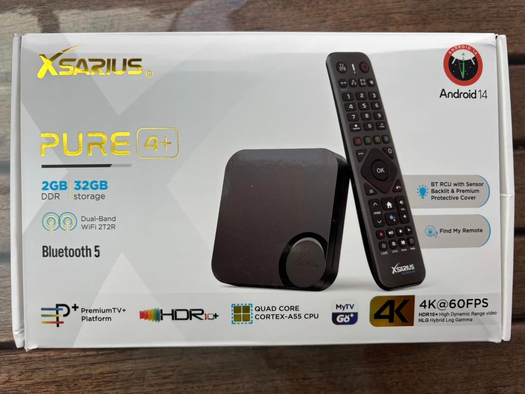 Xsarius Pure 4+ IPTV Media Streamer – Neuf – 4K, Ophalen of Verzenden, Nieuw, Decoder