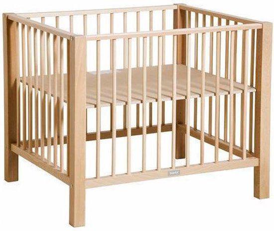 Bopita box Charlie naturel met wielen en matras, Kinderen en Baby's, Ophalen, Zo goed als nieuw, Rechthoekig, In hoogte verstelbaar
