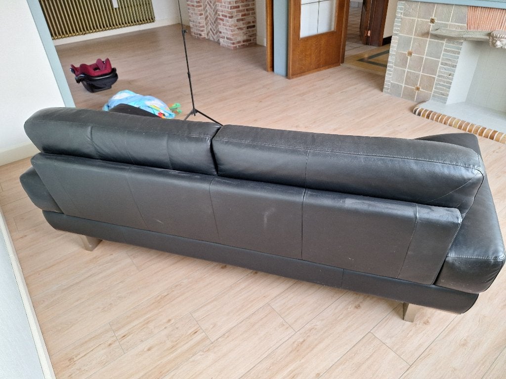 3-zit leren zetel, Ophalen, Gebruikt, Driepersoons, 200 tot 250 cm