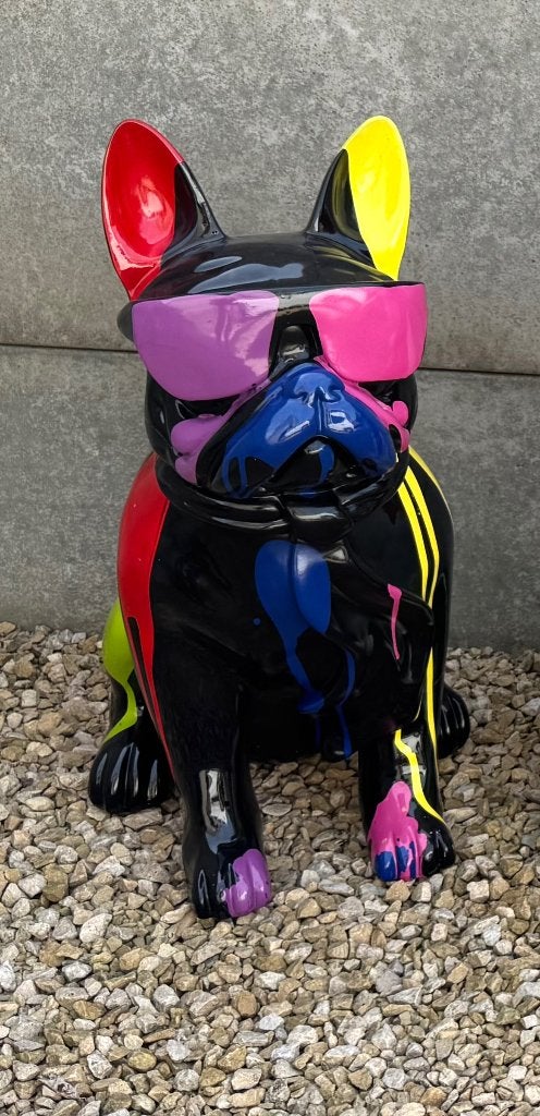 Tuinbeeld Franse Bulldog H60cm, Tuin en Terras, Ophalen, Nieuw, Overige materialen, Dierenbeeld