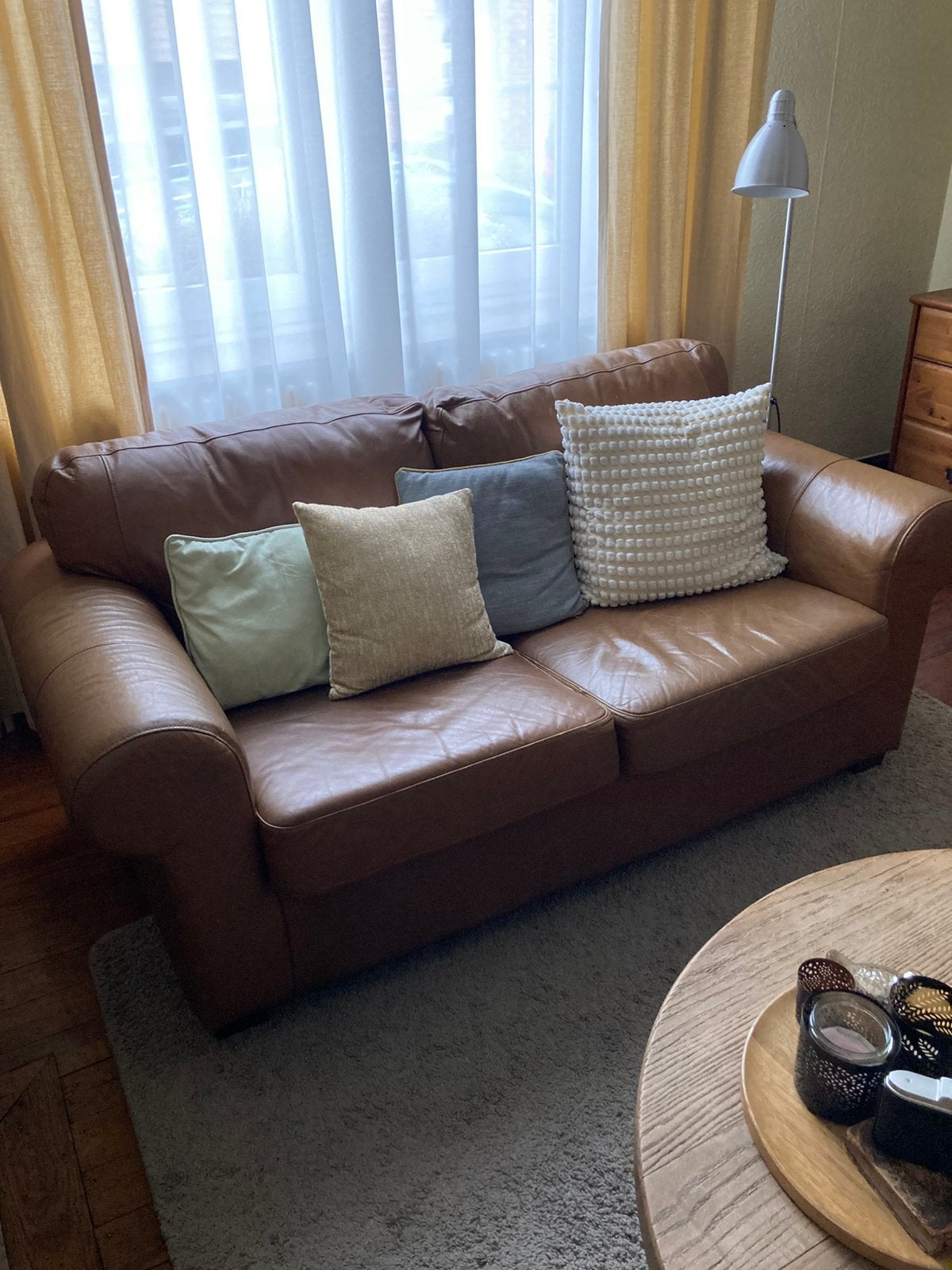 Salon en cuir IKEA (2 divans, 1 fauteuil), Maison & Meubles, Canapés | Coins salons complets, Utilisé, Cuir, Enlèvement