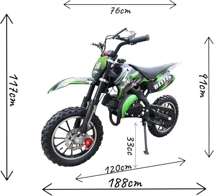 kindercrosser 49cc kxd 706A 10 inch 4-8 jaar, Nieuw, KXD, Schijfrem, 49 cc