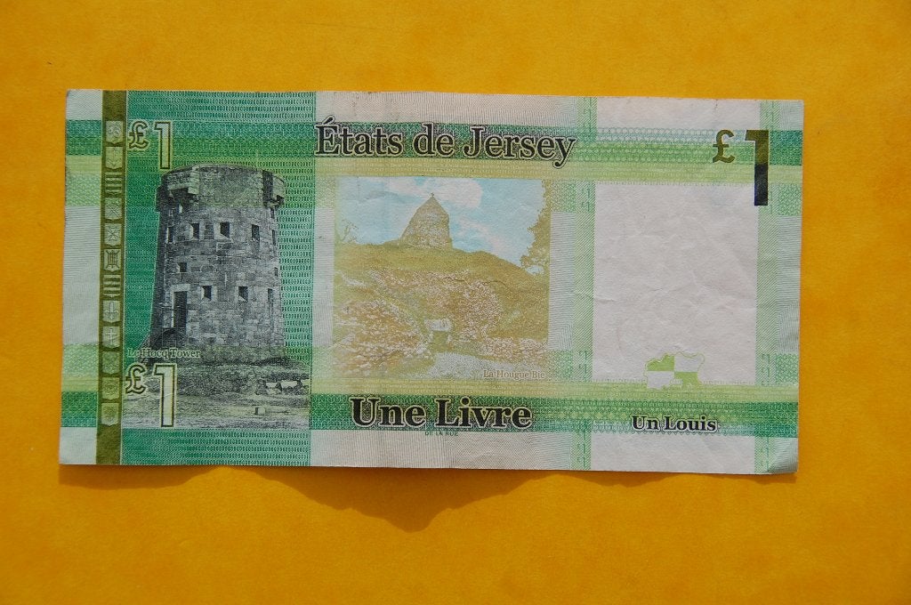 State of / Etat de JERSEY  : 1 Pound / Livre, Postzegels en Munten, Verzenden, Los biljet