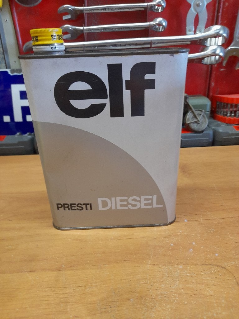 ancien bidon huile vide elf presti diesel, Envoi, Utilisé, Autres types