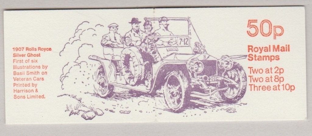 GB 1979 50p Booklet SG FB10A 1907 Rolls-Royce **, Verzenden, Postfris