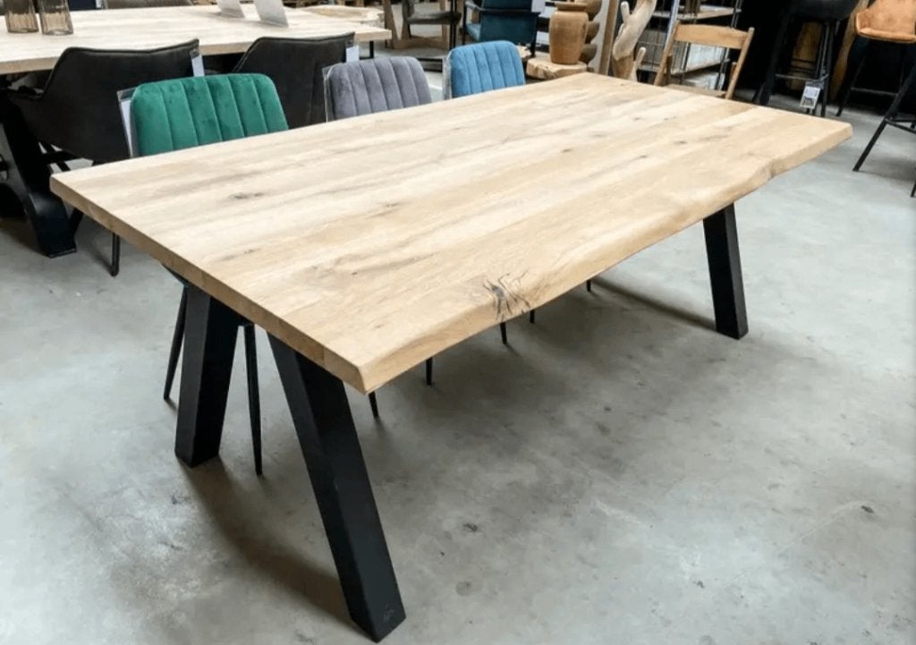 1x Massief eiken tafelblad (160x90x 4cm), Neuf, Quatre personnes, 150 à 200 cm, Enlèvement