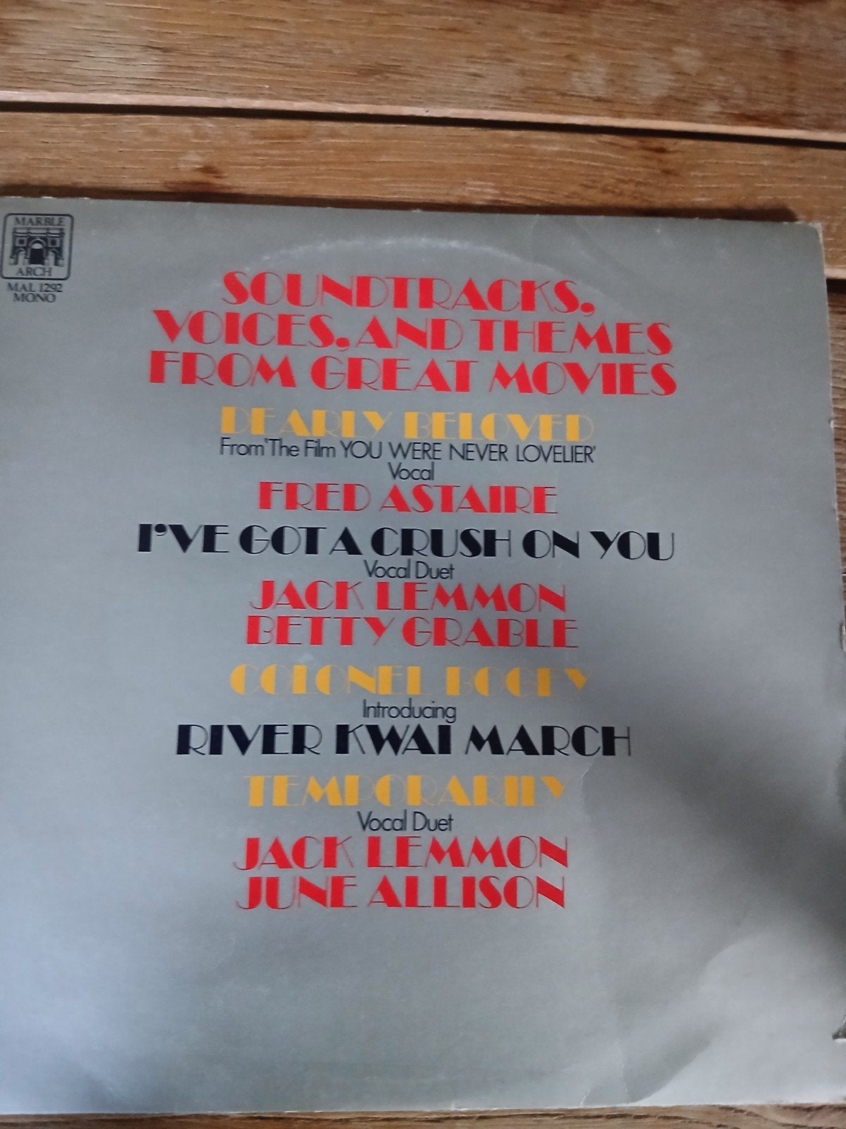 LP Soundtracks, Voices, and Themes From Great Movies (1970), Enlèvement, LP