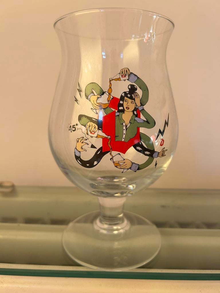 Verre à bière Duvel Manuel Murillo Collectors + emballage, Enlèvement, Neuf, Verre ou Verres, Duvel