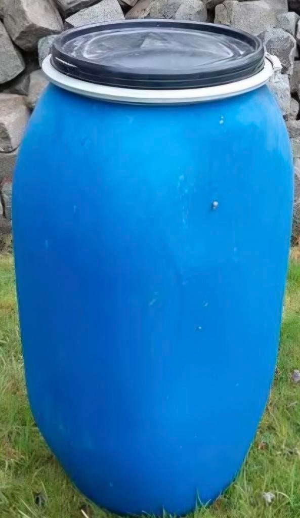 Regenton blauw, Ophalen