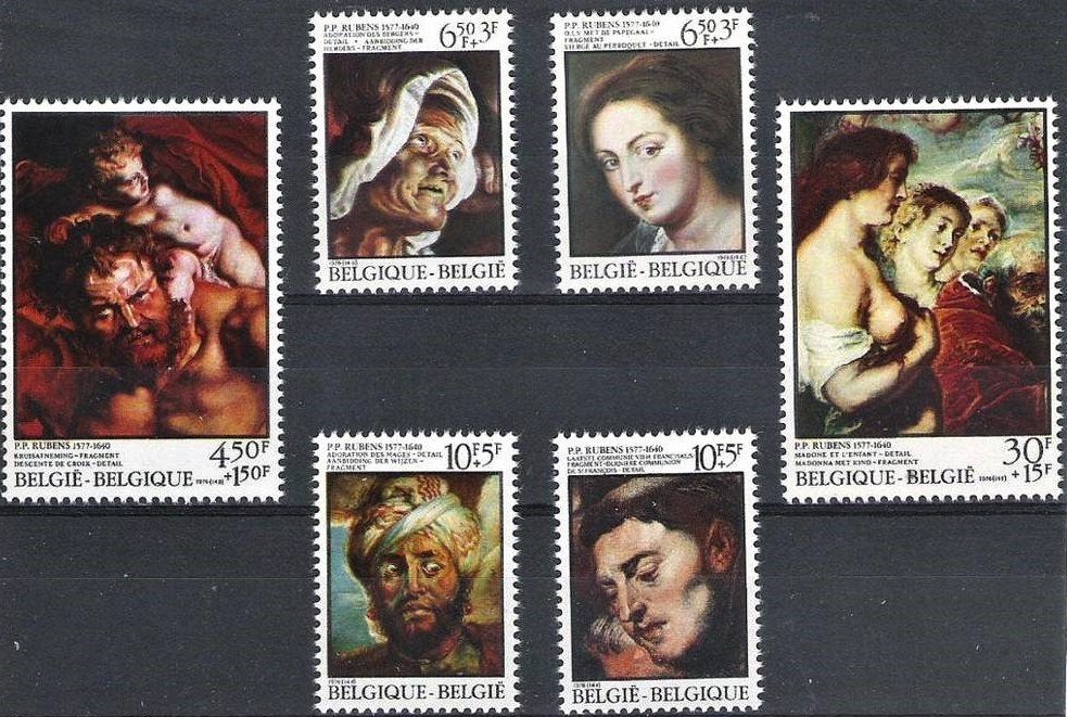Pieter Paul Rubens 1976, Postzegels en Munten, Postzegels | Europa | België, Kunst, Ophalen of Verzenden, Postfris, Postfris