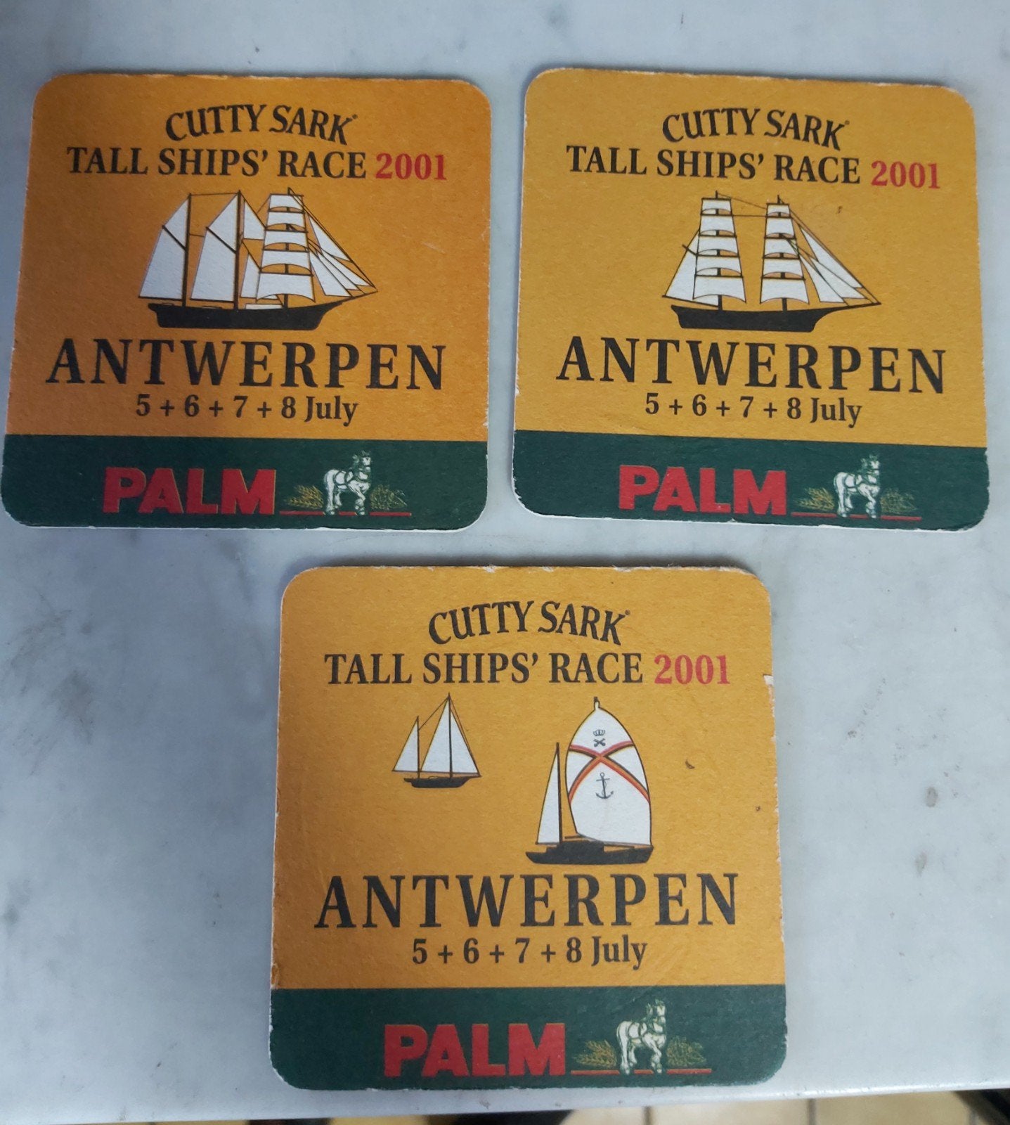 Palm Antwerpen 3 oude bierviltjes, Verzamelen, Ophalen of Verzenden, Palm