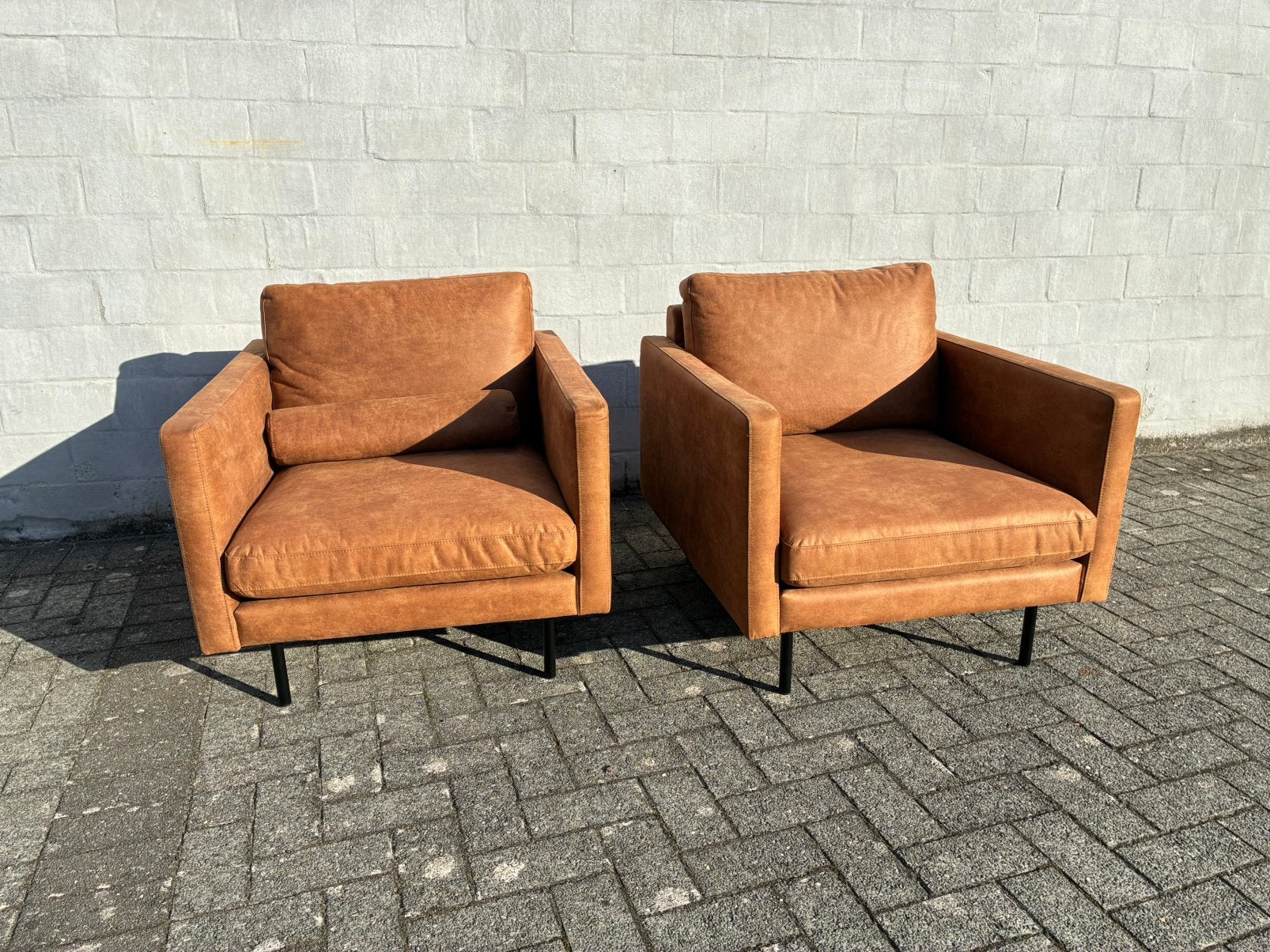 2 moderne clubzetels, Ophalen, Zo goed als nieuw, Stof, Modern