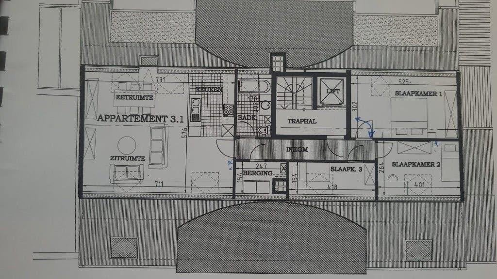 instapklaar dakappartement te lebbeke, Immo, Provincie Oost-Vlaanderen, Tot 200 m², 3 kamers, 236 kWh/m²/jaar