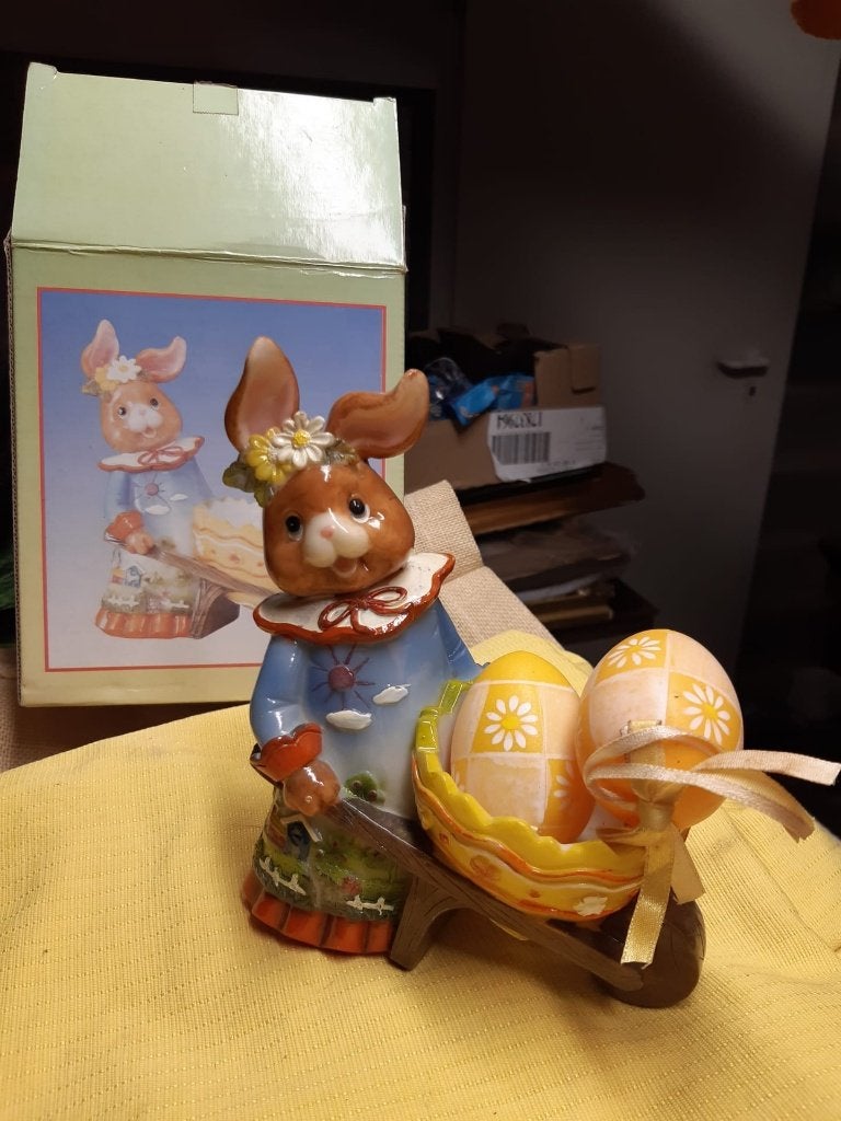 Lapin avec brouette (Pâques) - résine, Enlèvement ou Envoi