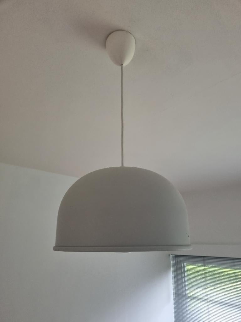 Menu hang lamp licht grijs, Modern Design, Ophalen of Verzenden, Zo goed als nieuw, Metaal