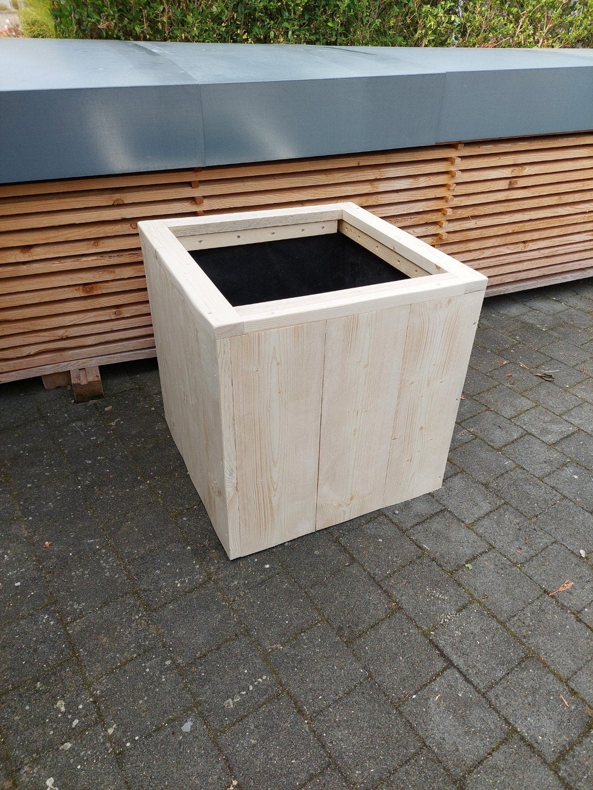 Nieuwe bloembak in steigerhout, Tuin en Terras, Ophalen