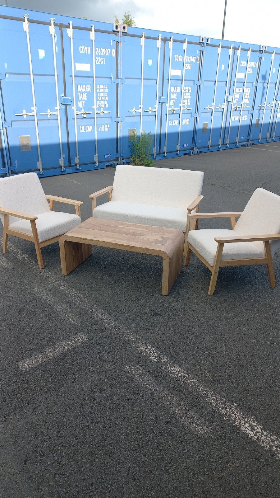 Salon complet neuf, Maison & Meubles, Canapés | Coins salons complets, Neuf, Bois, Envoi