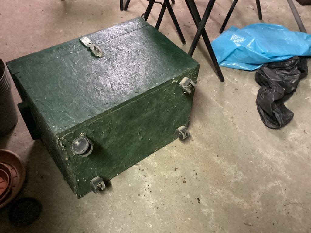 Te koop handige houten opbergkist, Enlèvement, Utilisé