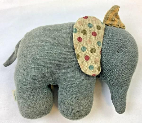 Maileg Circus Olifant Pluche Knuffel stof pop 2017 Zeldzaam, Overige merken, Grijs, Zo goed als nieuw, Middelgroot (20 tot 80 cm)